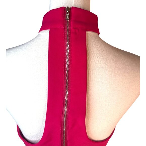 2/$30 NWT Choosy Size 6 Rose Red Sleeveless Halter Crop Top - Picture 7 of 11